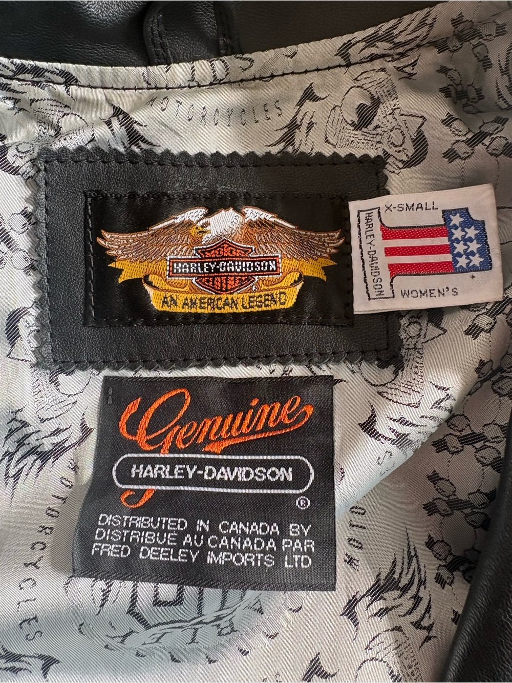 Vintage Harley-Davidson Black Leather Stud-Trim Moto Jacket - Picture 2 of 16